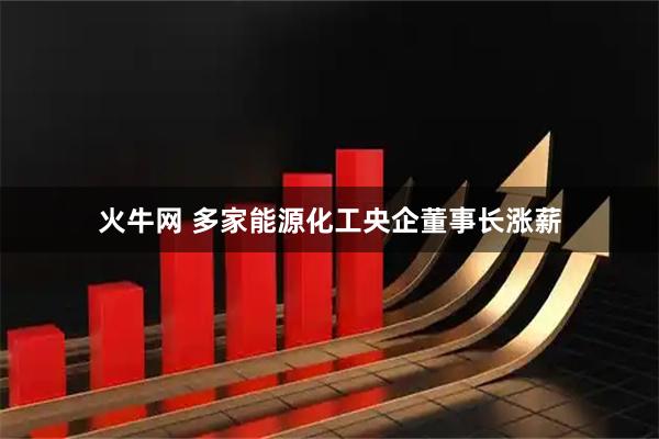 火牛网 多家能源化工央企董事长涨薪
