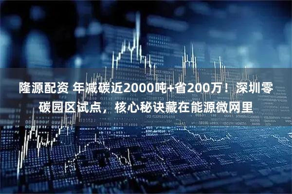 隆源配资 年减碳近2000吨+省200万！深圳零碳园区试点，核心秘诀藏在能源微网里